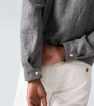 Jacke aus Seide, Leinen und Wolle | Brunello Cucinelli
