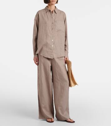 Zakynthos linen wide-leg pants | Heidi Klein