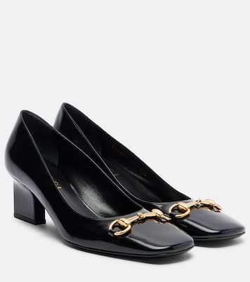 Signora 55 Horsebit leather pumps | Gucci