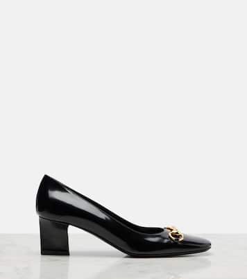 Signora 55 Horsebit leather pumps | Gucci