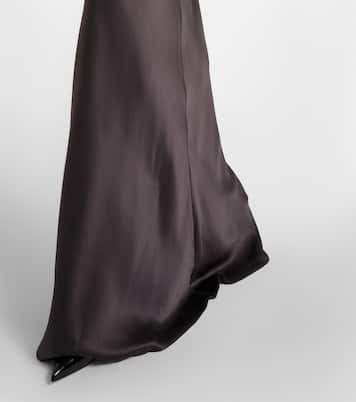 One-Shoulder-Robe aus Seidensatin | The Sei