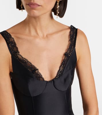 Lace-trimmed minidress | Shushu/Tong