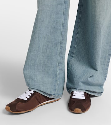 Sneakers Plume mit Veloursleder | Miu Miu