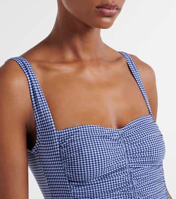 Gingham ruched swimsuit | Karla Colletto