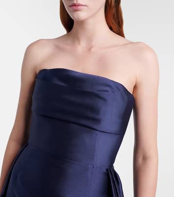 Strapless satin gown | Solace London