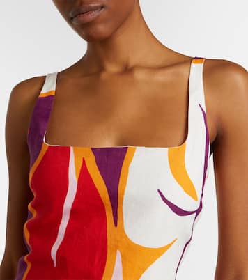 Siela floral linen minidress | Cala de la Cruz