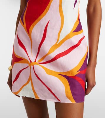 Siela floral linen minidress | Cala de la Cruz