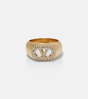 VLogo Swarovski®-embellished ring | Valentino