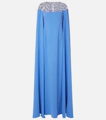 Verzierte Robe aus einem Seidengemisch | Oscar de la Renta