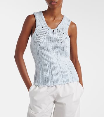 Cassie knitted cotton top | Khaite