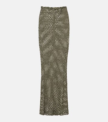 Magen crochet cotton-blend maxi skirt | Bananhot