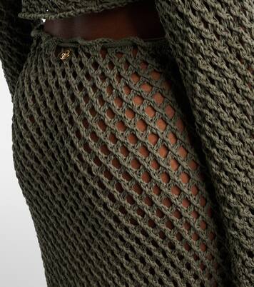 Magen crochet cotton-blend maxi skirt | Bananhot