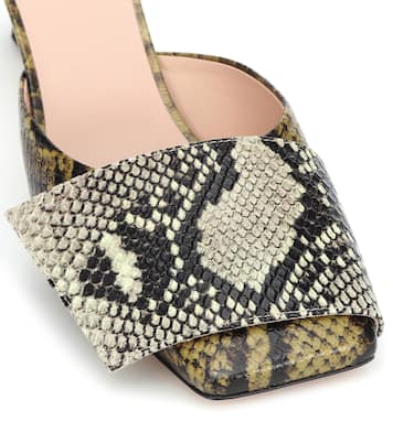 Mules Isa en cuir embossé | Wandler