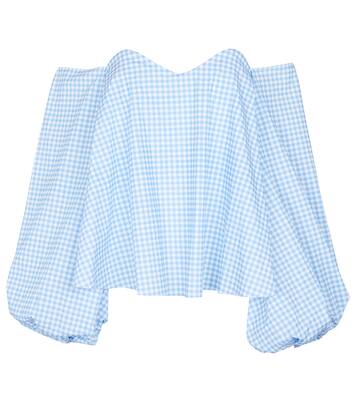 Blouse Vichy en coton mélangé à carreaux | Caroline Constas