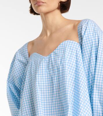 Blouse Vichy en coton mélangé à carreaux | Caroline Constas