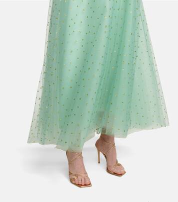 Robe midi en tulle à ornements | Monique Lhuillier