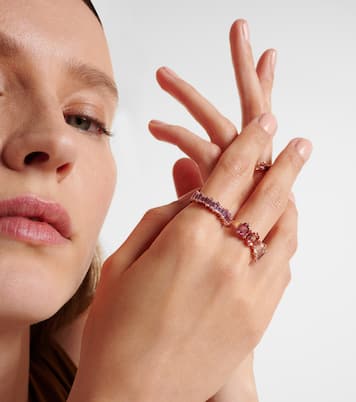 18kt rose gold ring with sapphires | Suzanne Kalan