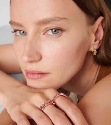 18kt rose gold ring with sapphires | Suzanne Kalan