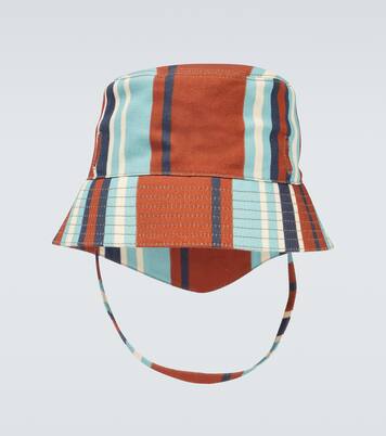 Chapeau bob rayé en coton | Prada