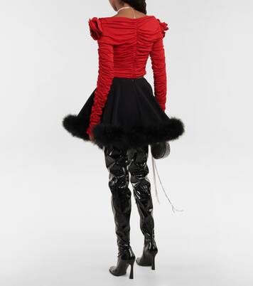 Falda con ribete de plumas | Magda Butrym