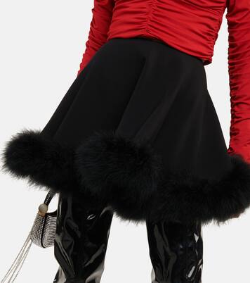 Falda con ribete de plumas | Magda Butrym