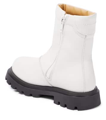 Logo leather boots | MM6 Maison Margiela Kids