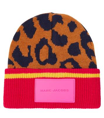 Leopard-print ribbed beanie | Marc Jacobs Kids