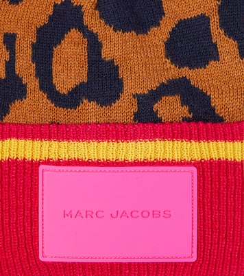Leopard-print ribbed beanie | Marc Jacobs Kids