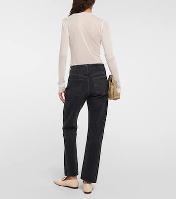 Jean droit Parker Long à taille mi-haute | Agolde