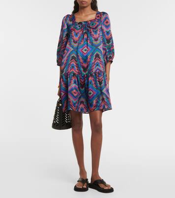 Nightclub printed satin minidress | Eres