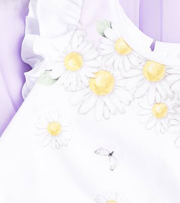Baby cotton-blend jersey dress | Monnalisa