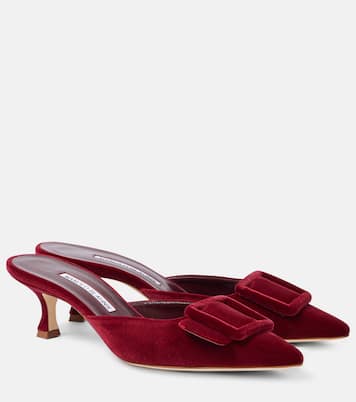 Mules Maysale 50 aus Samt | Manolo Blahnik