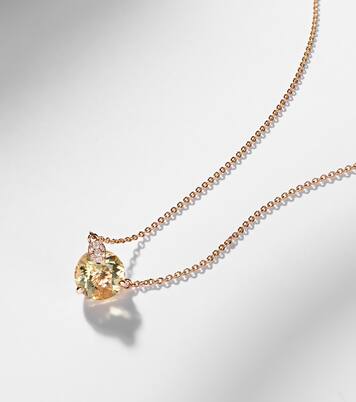 Peekaboo 18kt rose gold necklace with beryl and diamonds | Bucherer Fine Jewellery