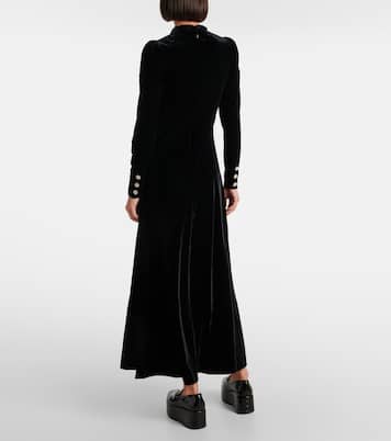 Midikleid aus Samt | Ganni