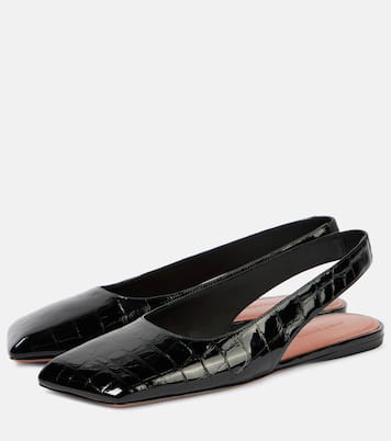 Ane patent leather slingback flats | Amina Muaddi