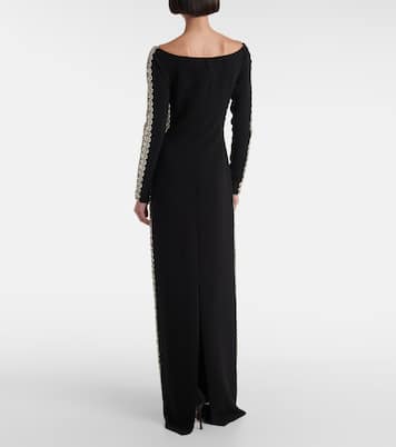 Abito lungo Charisma in crêpe | Jenny Packham