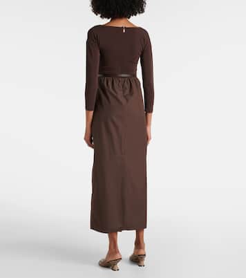 Vestido largo Kaiser con cinturón | Max Mara