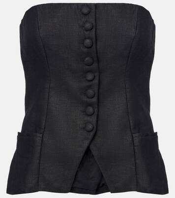 Strapless linen top | Faithfull