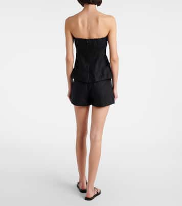 Strapless linen top | Faithfull