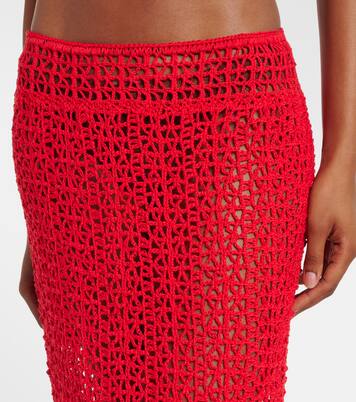 Maxirock Rosette aus Häkelstrick | Anna Kosturova