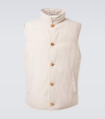 Daunenweste aus Veloursleder | Brunello Cucinelli