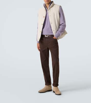 Daunenweste aus Veloursleder | Brunello Cucinelli