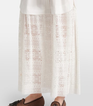 Robe chemise Jenner en popeline et dentelle | Simkhai