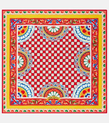Bedrucktes Tuch Taormina aus Seiden-Twill | Dolce&Gabbana