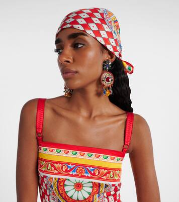 Bedrucktes Tuch Taormina aus Seiden-Twill | Dolce&Gabbana