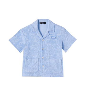 Cotton-blend terry shirt | Versace Kids