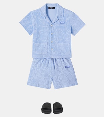Cotton-blend terry shirt | Versace Kids