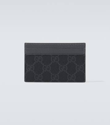 Portacarte in canvas GG e pelle | Gucci