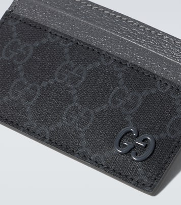 Portacarte in canvas GG e pelle | Gucci