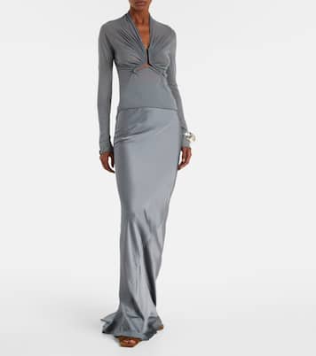 Maxirock Coda aus Satin | Rick Owens